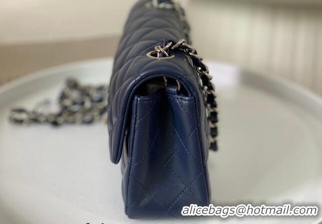 Original Cheap Chanel Lambskin Classic Mini Flap Bag A69900 Navy Blue/Silver