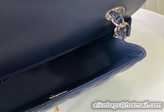 Original Cheap Chanel Lambskin Classic Mini Flap Bag A69900 Navy Blue/Silver