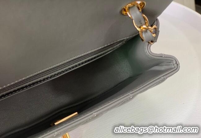 Newly Launched Chanel Lambskin Classic Mini Flap Bag A69900 Grey/Gold