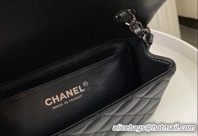 Luxury Fashion  Chanel Lambskin Classic Mini Flap Bag A69900 Black/Gunmetal