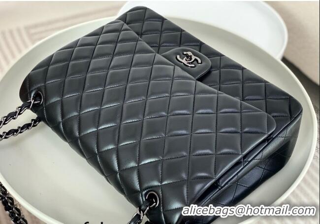 Modern Classic Chanel Lambskin Classic Maxi Flap Bag A58601 Black/Gunmetal