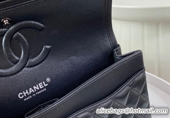 Buy Classic Chanel Lambskin Classic Medium Flap Bag A01112 Black/Gunmetal