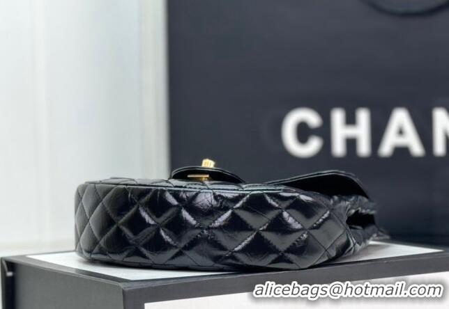 Unique Grade Chanel Shiny Calfskin Small Hobo Bag AS4572 Black 2024