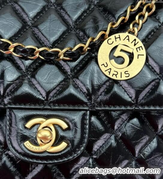 Unique Grade Chanel Shiny Calfskin Small Hobo Bag AS4572 Black 2024