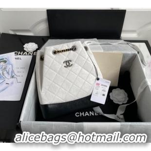 Buy Cheap Chanel GABRIELLE Aged Calfskin Bucket Bag A94485 White 2024