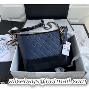 Promotional Chanel GABRIELLE Aged Calfskin Hobo Bag A93824 Navy Blue 2024