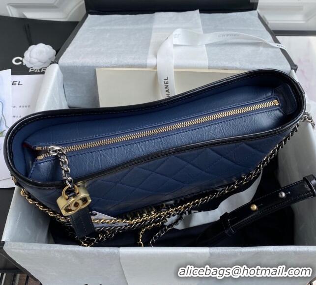 Promotional Chanel GABRIELLE Aged Calfskin Hobo Bag A93824 Navy Blue 2024