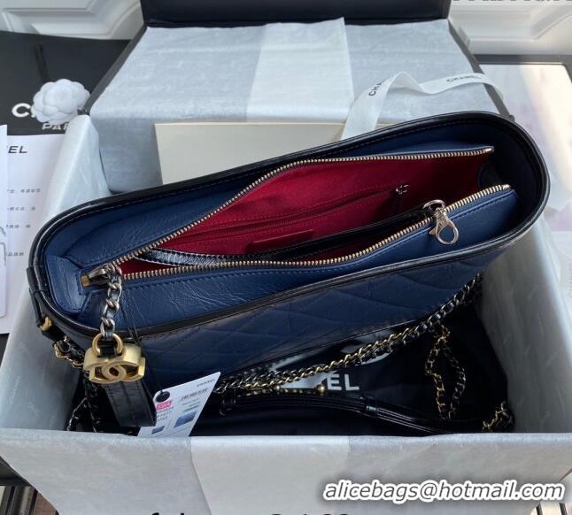 Promotional Chanel GABRIELLE Aged Calfskin Hobo Bag A93824 Navy Blue 2024