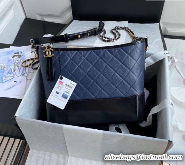 Promotional Chanel GABRIELLE Aged Calfskin Hobo Bag A93824 Navy Blue 2024