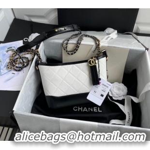 Unique Grade Chanel GABRIELLE Aged Calfskin Hobo Bag A91810 White 2024