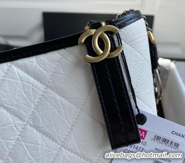 Unique Grade Chanel GABRIELLE Aged Calfskin Hobo Bag A91810 White 2024