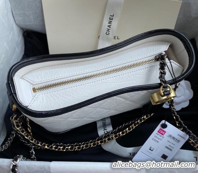 Unique Grade Chanel GABRIELLE Aged Calfskin Hobo Bag A91810 White 2024