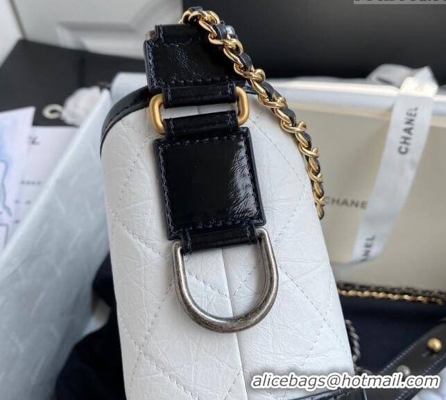 Unique Grade Chanel GABRIELLE Aged Calfskin Hobo Bag A91810 White 2024