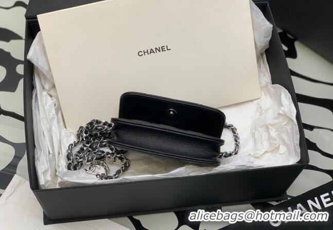 Grade Design Chanel Grained Calfskin Belt Bag with Crystals Star AS6050 Black 2024