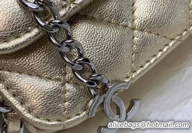 Buy Discount Chanel Grained Calfskin Belt Bag with Crystals Star AS6050 Gold 2024