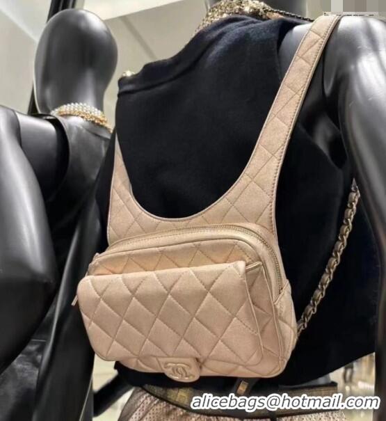 Super Quality Chanel Metallic Lambskin Backpack Bag AS4621 Gold 2024