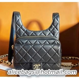 Big Discount Chanel Lambskin Backpack Bag AS4621 Black 2024