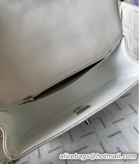 Good Quality Chanel Lambskin Mini Flap Bag with Top Handle AS2431 White 2024