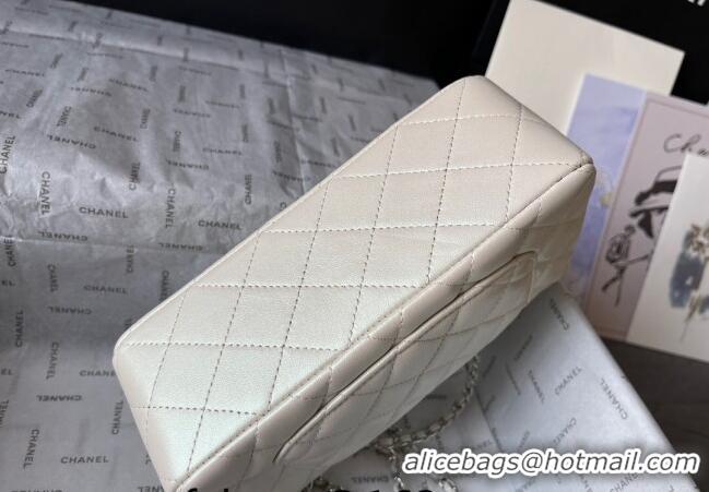 Super Quality Chanel Lambskin Mini Flap Bag with Top Handle AS2431 White 2024