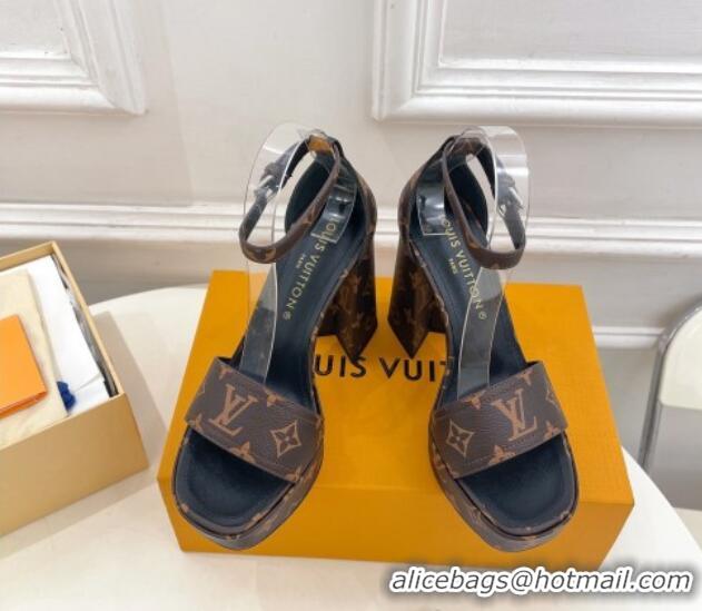 Trendy Design Louis Vuitton Fame Heel Platform Sandal 12cm in Monogram Canvas 606137