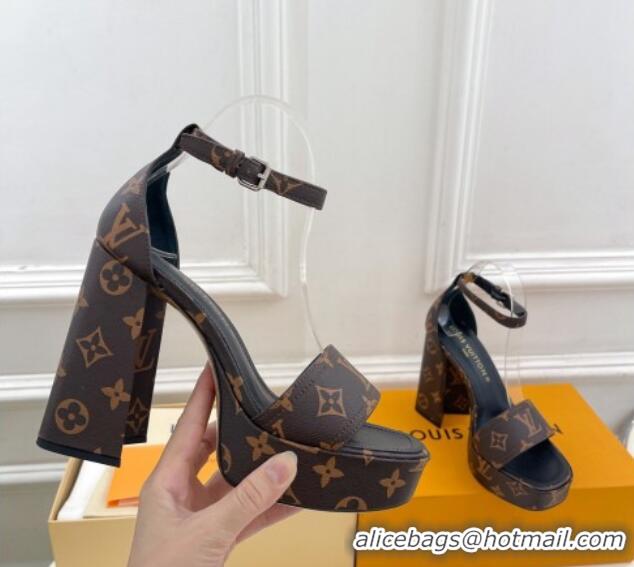 Trendy Design Louis Vuitton Fame Heel Platform Sandal 12cm in Monogram Canvas 606137