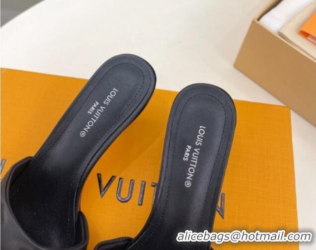 Good Looking Louis Vuitton Neo Revival Heel Slide Sandals 5cm in Monogram Leather Black 606146