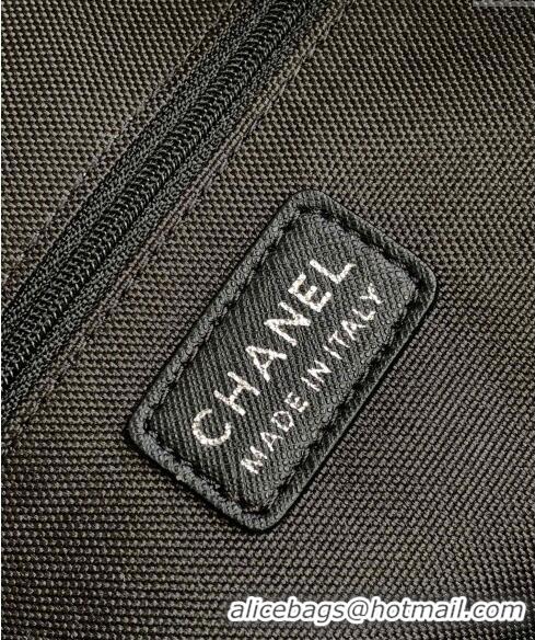 New Cheap Chanel Nylon Duffle Travel Bag AS3533 Black 2024