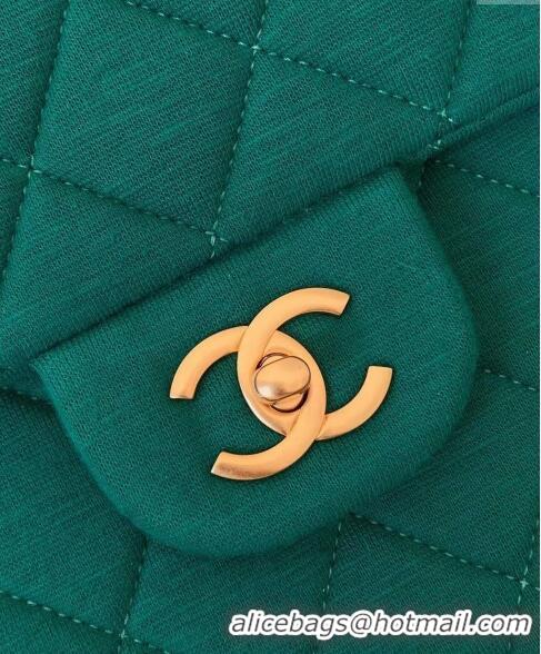 Market Sells Chanel XXL Airline Travel Flap Bag in Knit Fabric A4661 Green 2024