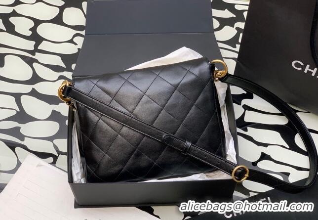 Unique Style Chanel Quilted Lambskin Large Hobo Bag 99335 Black 2024