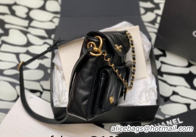 Unique Style Chanel Quilted Lambskin Large Hobo Bag 99335 Black 2024