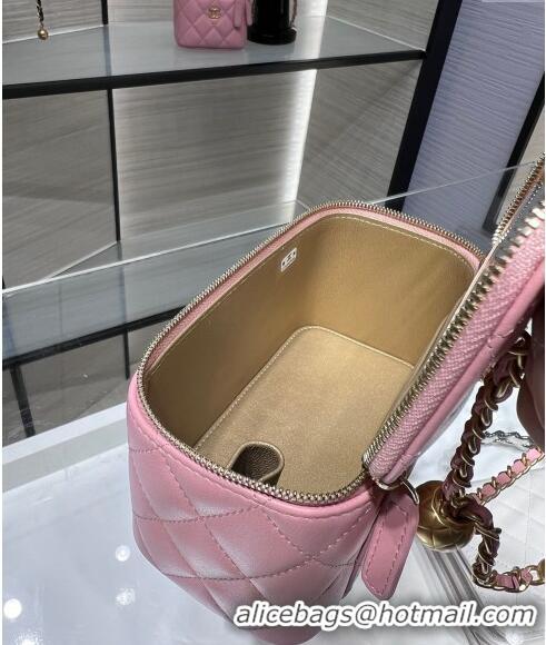 Buy Classic Chanel Lambskin Clutch with Chain and Gold-Tone Ball AP2303 Light Pink 2024