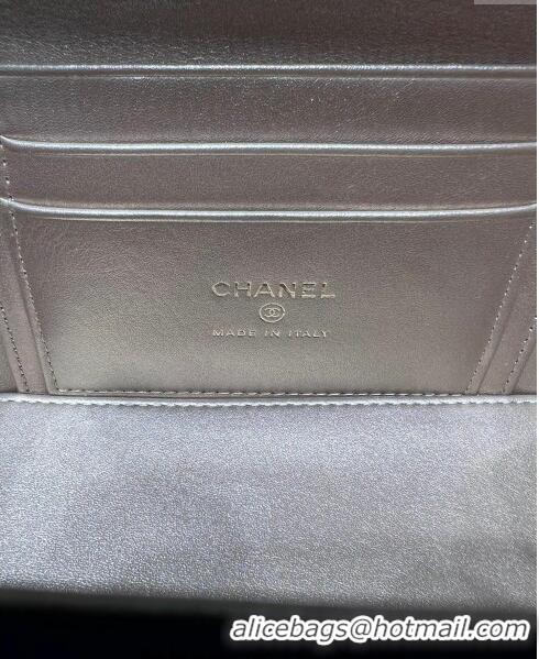 Wholesale Best Chanel Lambskin Clutch with Chain and Gold-Tone Ball AP2303 Black 2024