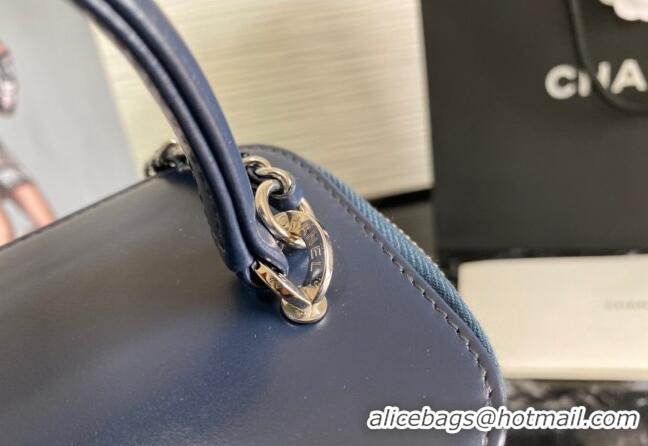 Promotional Chanel Wicker and Calfskin Vanity Case AS1352 Blue 2024