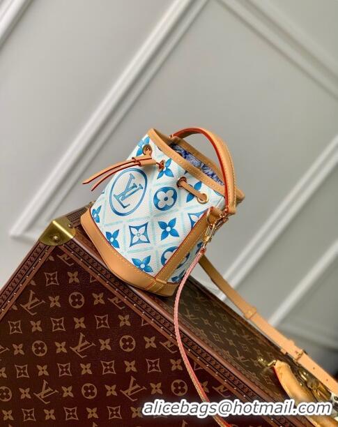 Famous Brand Louis Vuitton Nano Noe in Monogram Canvas M83620 Lagoon Blue 2024