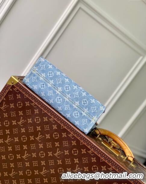 Pretty Style Louis Vuitton Let Go PM Tote Bag in Monogram Denim 100% GOTS-certified Cotton M24897 Blue 2024