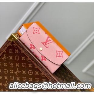 Traditional Specials Louis Vuitton Emilie Wallet in Monogram Empreinte Leather M60699 Pink 2024