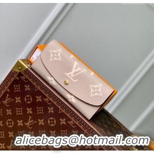 Luxurious Louis Vuitton Emilie Wallet in Monogram Empreinte Leather M60699 Grey 2024