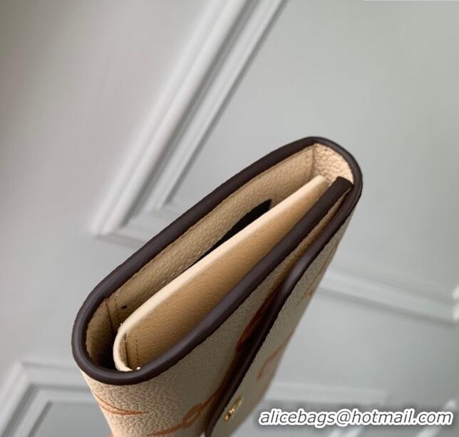 Pretty Style Louis Vuitton Emilie Wallet in Monogram Empreinte Leather M60699 Beige 2024