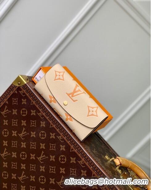 Pretty Style Louis Vuitton Emilie Wallet in Monogram Empreinte Leather M60699 Beige 2024