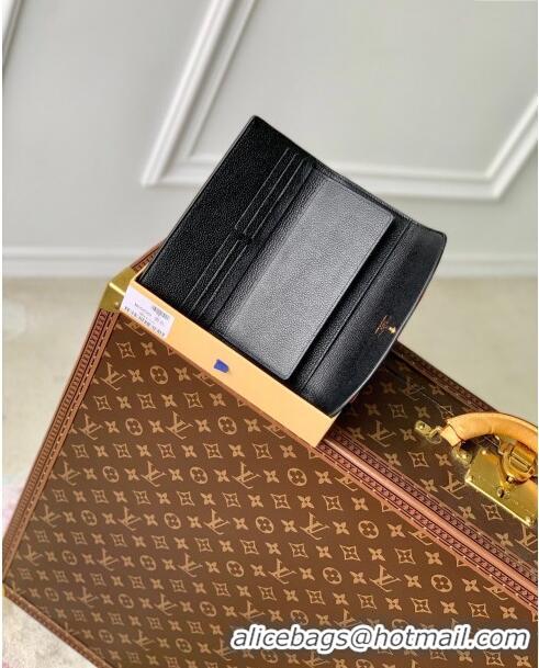 New Style Louis Vuitton Emilie Wallet in Monogram Empreinte Leather M83138 Black 2024