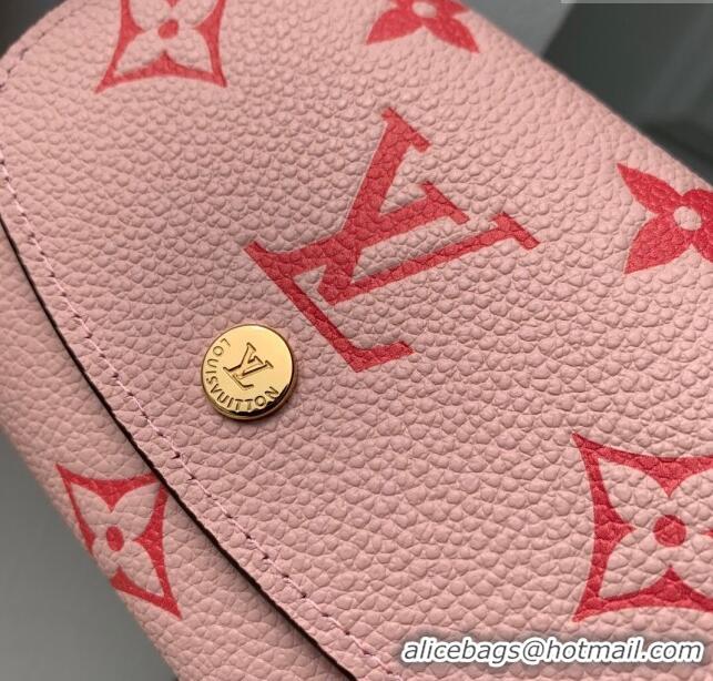 Top Grade Louis Vuitton Short Wallet in Monogram Empreinte Leather M60688 Pink 2024