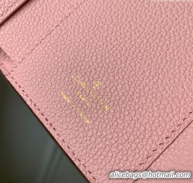 Top Grade Louis Vuitton Short Wallet in Monogram Empreinte Leather M60688 Pink 2024