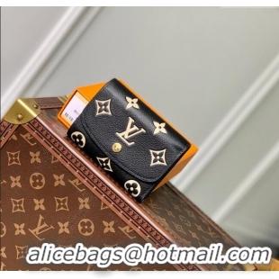 Big Discount Louis Vuitton Short Wallet in Monogram Empreinte Leather M60688 Black 2024