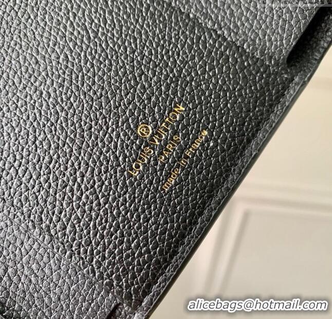 Big Discount Louis Vuitton Short Wallet in Monogram Empreinte Leather M60688 Black 2024