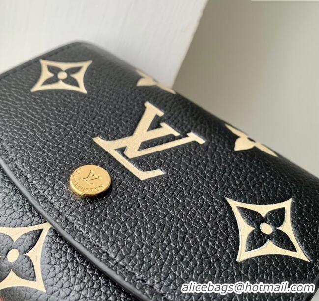 Big Discount Louis Vuitton Short Wallet in Monogram Empreinte Leather M60688 Black 2024