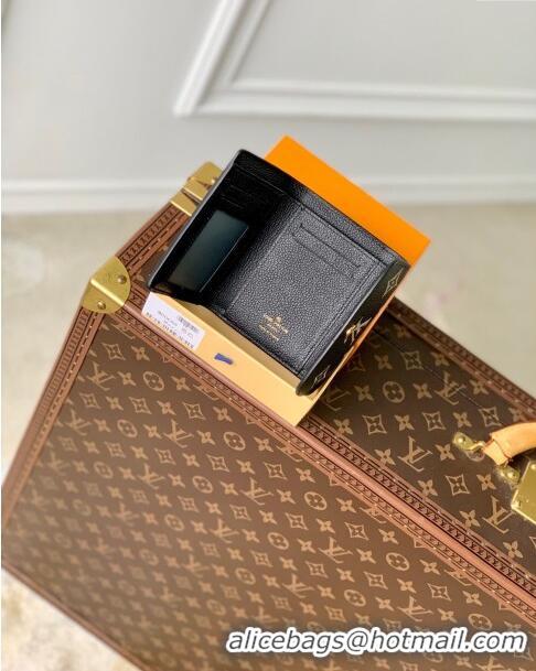 Big Discount Louis Vuitton Short Wallet in Monogram Empreinte Leather M60688 Black 2024