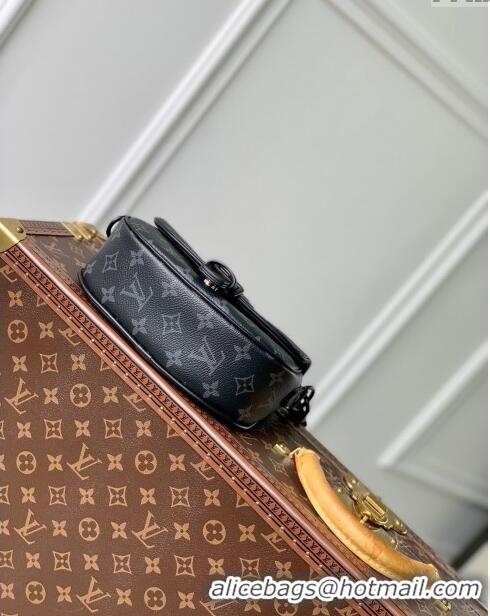 Reasonable Price Louis Vuitton Montsouris Messenger PM Bag in Monogram Canvas M47060 Black 2024