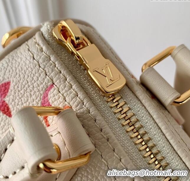 Low Price Louis Vuitton Nano Speedy Bag in Monogram Empreinte Leather M83452 Sunrise Aquarelle 2024