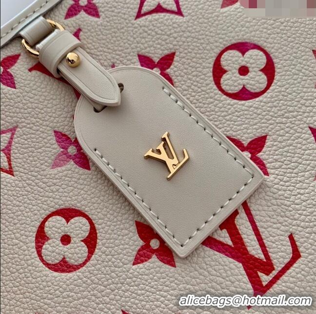 Super Quality Louis Vuitton CarryAll PM Hobo Bag in Monogram Empreinte Leather M24652 Sunrise Aquarelle 2024