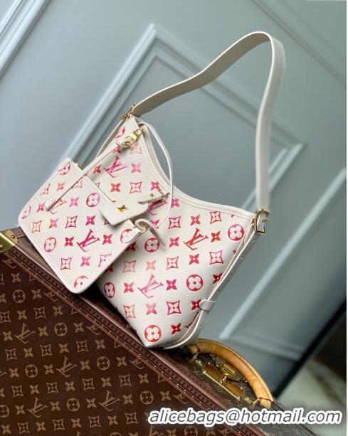 Super Quality Louis Vuitton CarryAll PM Hobo Bag in Monogram Empreinte Leather M24652 Sunrise Aquarelle 2024